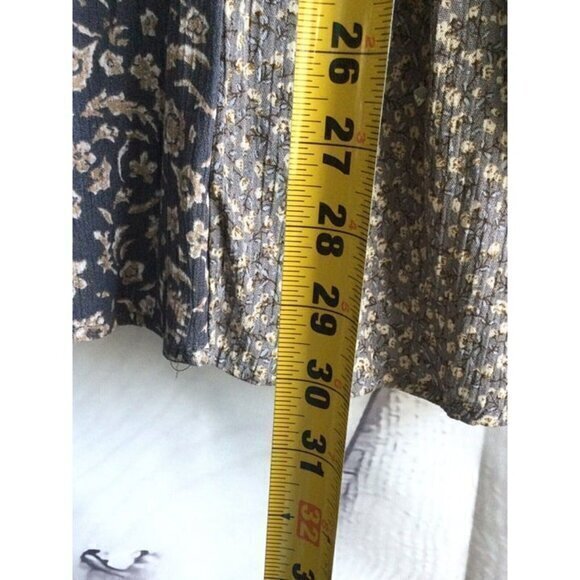 VEVERT Plus Size 1X Boho Print Lantern Sleeve Tassels Tie Neck Blouse‎ NWT - Picture 6 of 8